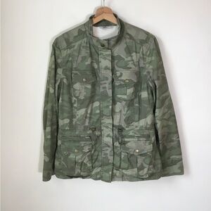 LL Bean Freeport Camo Sherpa Lined Full Zip Jacket